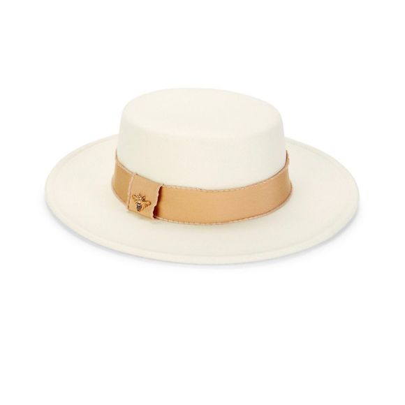 Marcus Adler Accessories - Wool hat bee embellished. Brim 2.75”